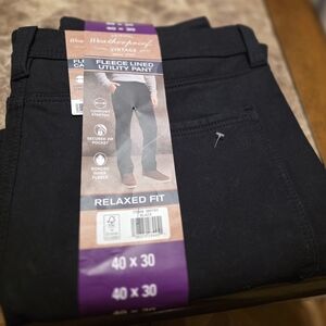 Weatherproof Black Fleece Lined Pants